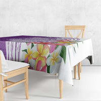 Aloha Kauai Island Personalized Tablecloth Lilac Dreamy Turtle
