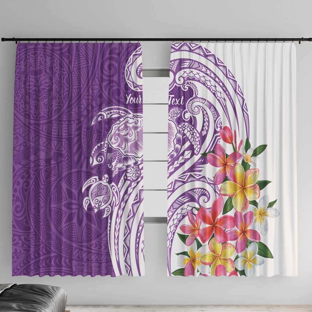 Aloha Kauai Island Personalized Window Curtain Lilac Dreamy Turtle