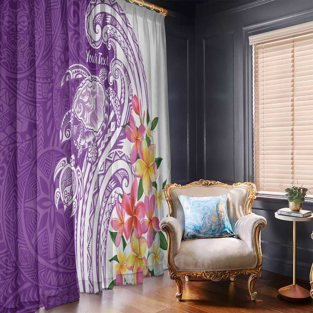 Aloha Kauai Island Personalized Window Curtain Lilac Dreamy Turtle