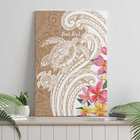 Aloha Ni’ihau Island Personalized Canvas Wall Art Beige Dreamy Turtle