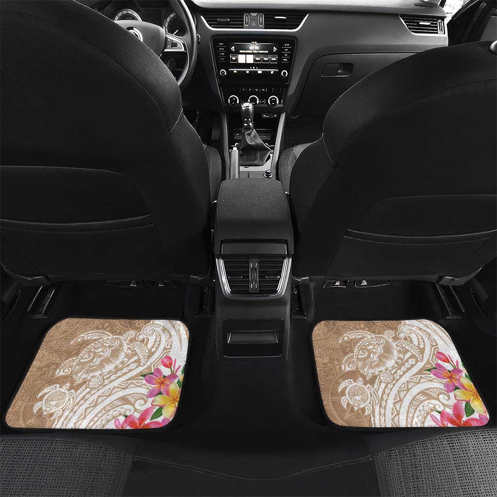 Aloha Ni’ihau Island Personalized Car Mats Beige Dreamy Turtle