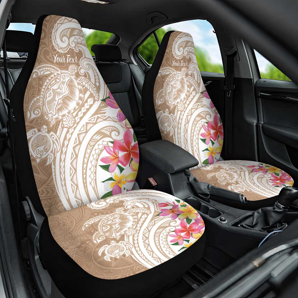 Aloha Ni’ihau Island Personalized Car Seat Cover Beige Dreamy Turtle