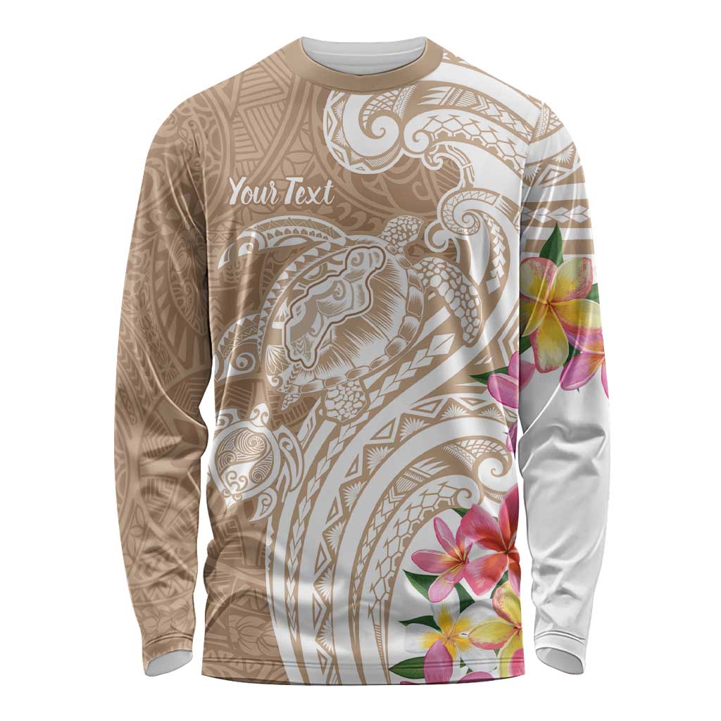 Aloha Ni’ihau Island Personalized Long Sleeve Shirt Beige Dreamy Turtle