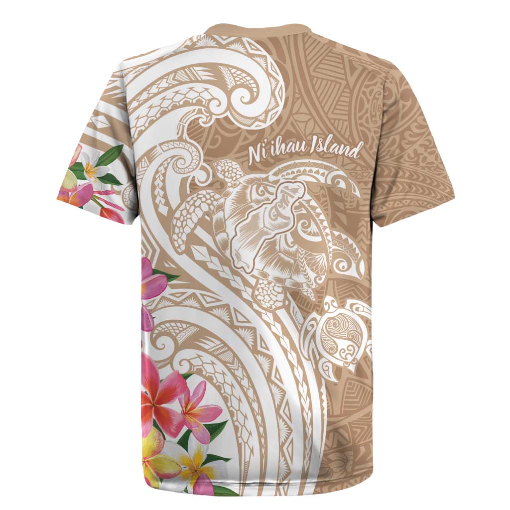 Aloha Ni’ihau Island Personalized Rugby Jersey Beige Dreamy Turtle