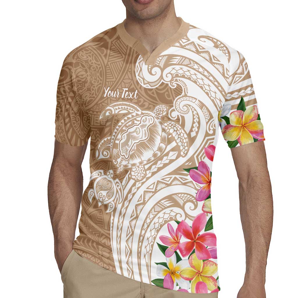 Aloha Ni’ihau Island Personalized Rugby Jersey Beige Dreamy Turtle