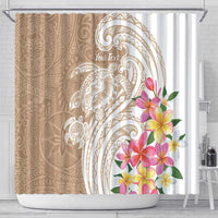 Aloha Ni’ihau Island Personalized Shower Curtain Beige Dreamy Turtle