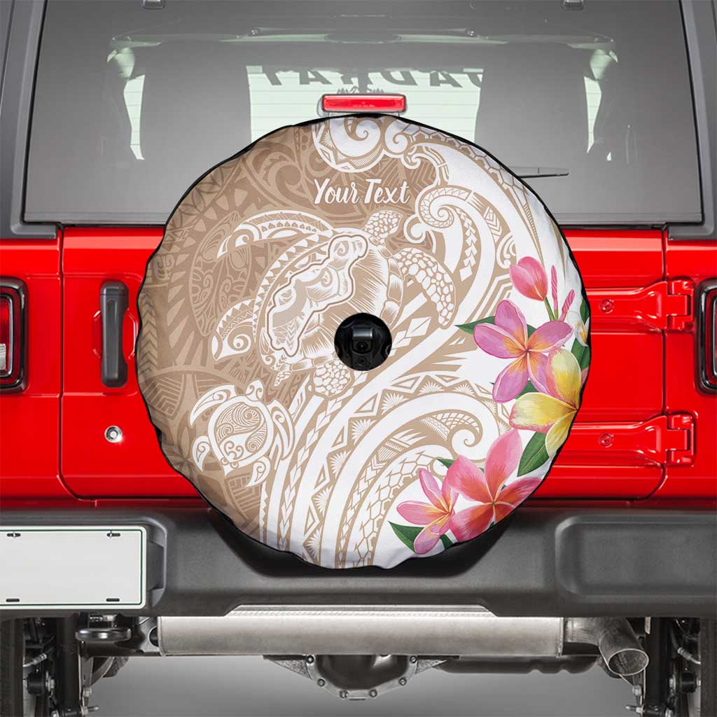 Aloha Ni’ihau Island Personalized Spare Tire Cover Beige Dreamy Turtle