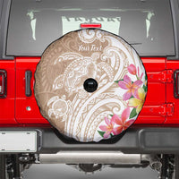 Aloha Ni’ihau Island Personalized Spare Tire Cover Beige Dreamy Turtle