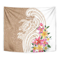 Aloha Ni’ihau Island Personalized Tapestry Beige Dreamy Turtle