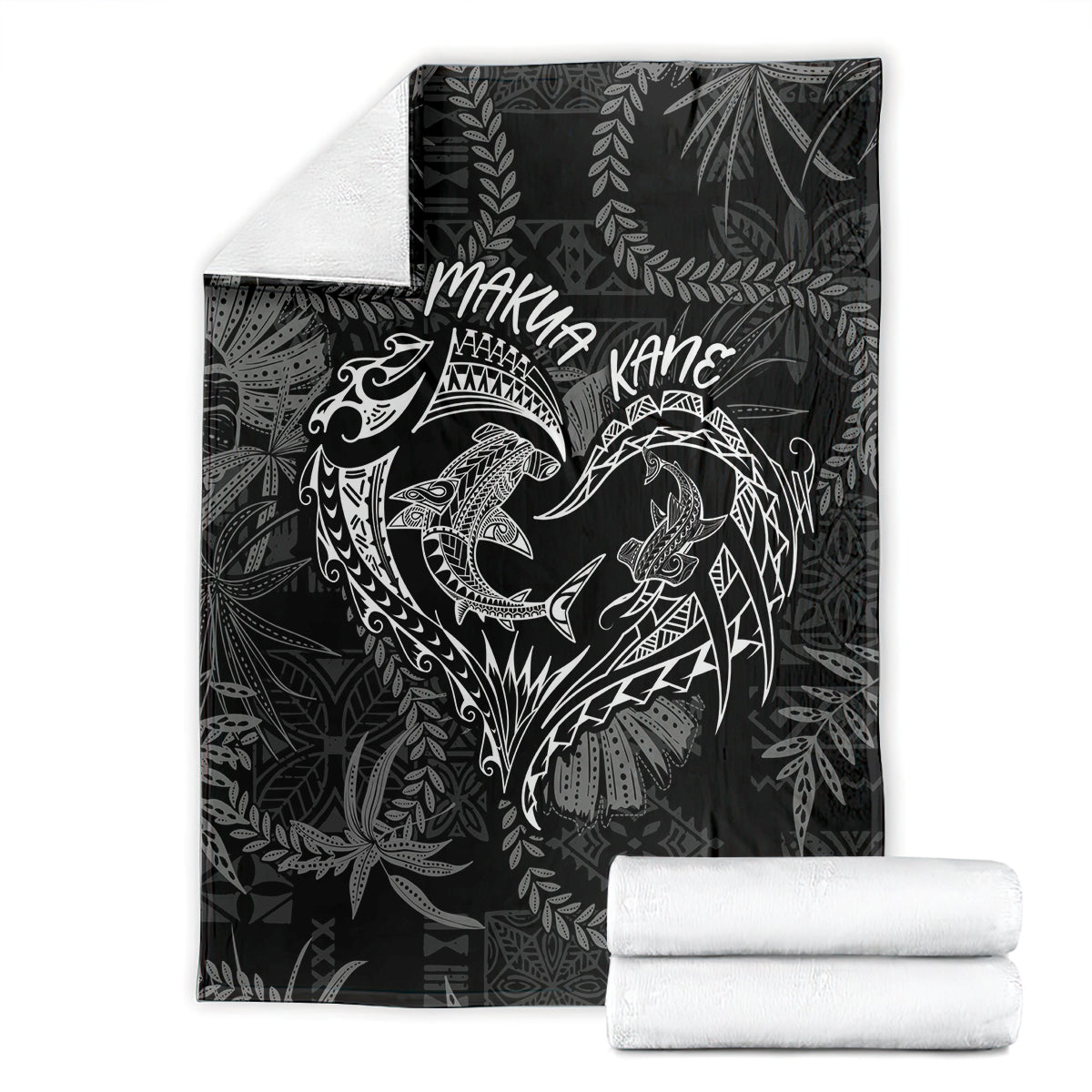 Hawaii Father's Day Vintage Lei Blanket Hauoli la Makuakane - Black