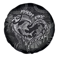 Hawaii Father's Day Vintage Lei Spare Tire Cover Hauoli la Makuakane - Black