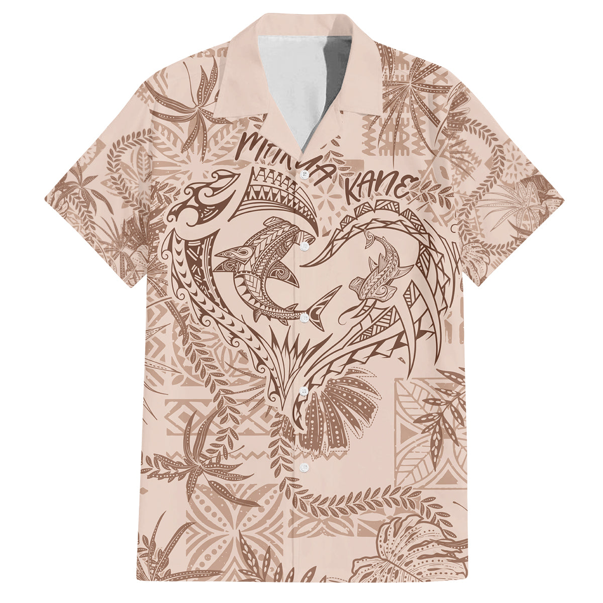 Hawaii Father's Day Vintage Lei Family Matching Tank Maxi Dress and Hawaiian Shirt Hauoli la Makuakane - Beige