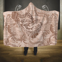 Hawaii Father's Day Vintage Lei Hooded Blanket Hauoli la Makuakane - Beige LT7 One Size Beige - Polynesian Pride
