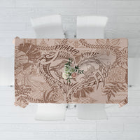 Hawaii Father's Day Vintage Lei Tablecloth Hauoli la Makuakane - Beige