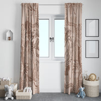 Hawaii Father's Day Vintage Lei Window Curtain Hauoli la Makuakane - Beige