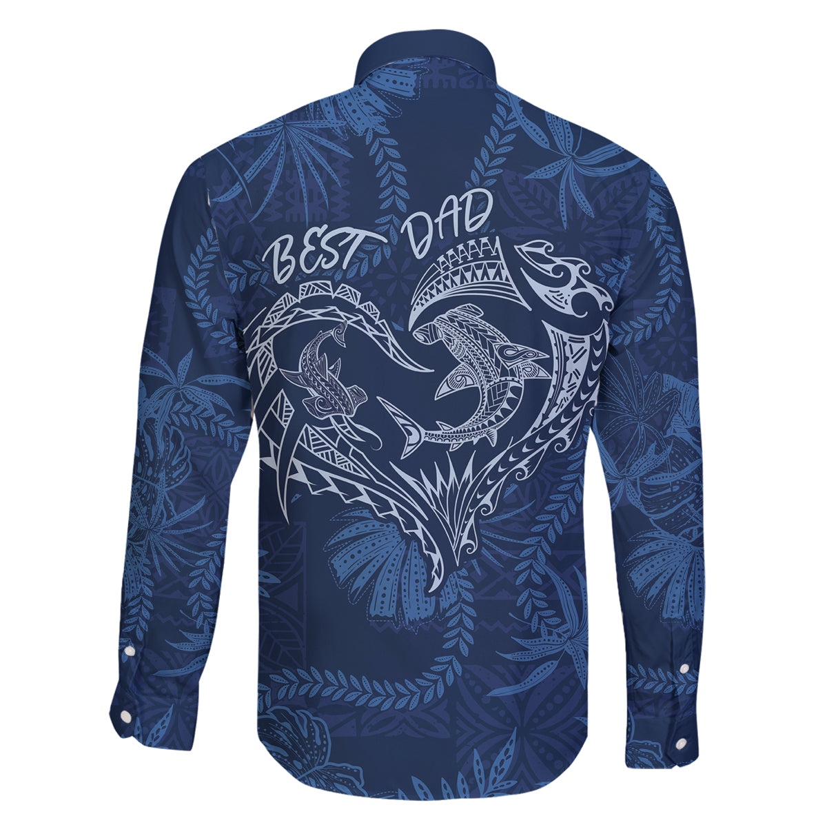 Hawaii Father's Day Vintage Lei Family Matching Puletasi and Hawaiian Shirt Hauoli la Makuakane - Blue