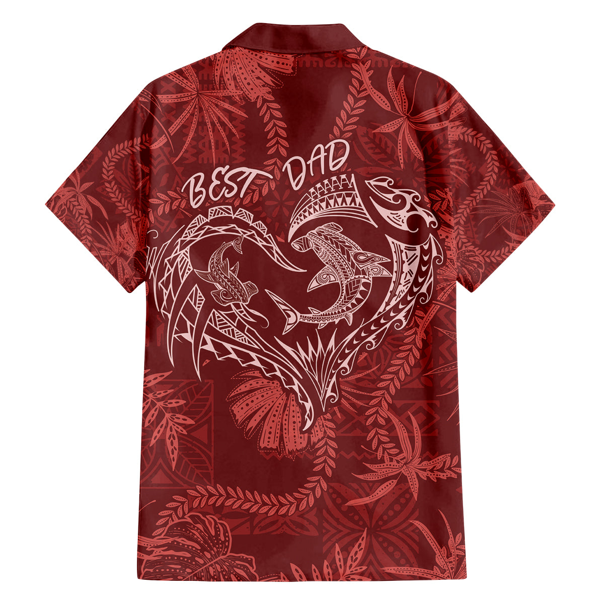 Hawaii Father's Day Vintage Lei Family Matching Puletasi and Hawaiian Shirt Hauoli la Makuakane - Red