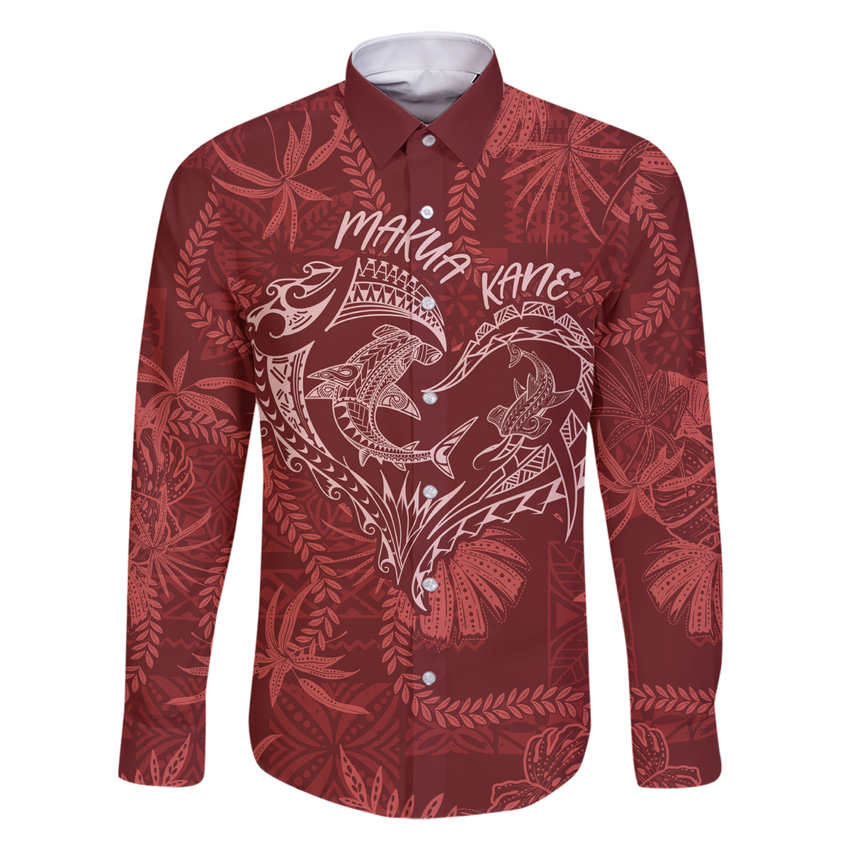 Hawaii Father's Day Vintage Lei Family Matching Short Sleeve Bodycon Dress and Hawaiian Shirt Hauoli la Makuakane - Red