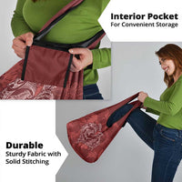 Hawaii Father's Day Vintage Lei Grocery Bag Hauoli la Makuakane - Red