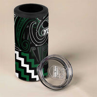 Maori Taiaha Pounamu Whakairo Personalized 4 in 1 Can Cooler Tumbler Jade Poutama Motifs
