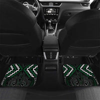 Maori Taiaha Pounamu Whakairo Personalized Car Mats Jade Poutama Motifs