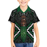 Maori Taiaha Pounamu Whakairo Personalized Family Matching Long Sleeve Bodycon Dress and Hawaiian Shirt Jade Poutama Motifs