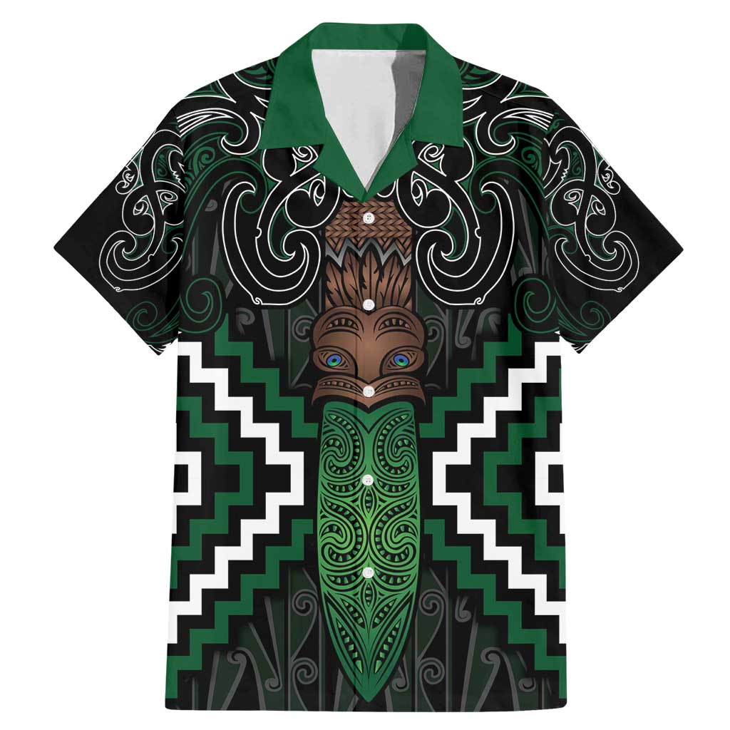 Maori Taiaha Pounamu Whakairo Personalized Family Matching Mermaid Dress and Hawaiian Shirt Jade Poutama Motifs