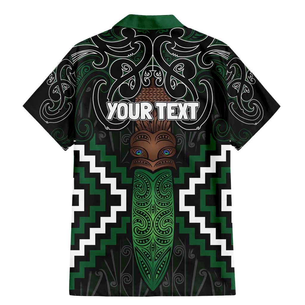 Maori Taiaha Pounamu Whakairo Personalized Family Matching Mermaid Dress and Hawaiian Shirt Jade Poutama Motifs