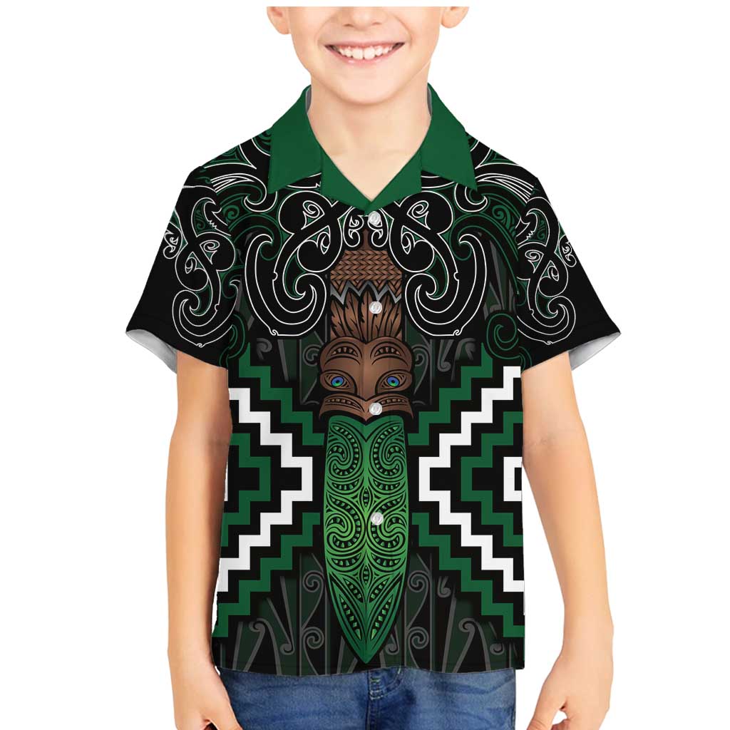 Maori Taiaha Pounamu Whakairo Personalized Family Matching Mermaid Dress and Hawaiian Shirt Jade Poutama Motifs