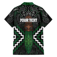 Maori Taiaha Pounamu Whakairo Personalized Family Matching Tank Maxi Dress and Hawaiian Shirt Jade Poutama Motifs
