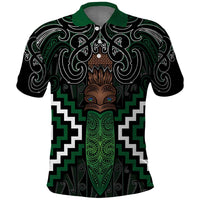 Maori Taiaha Pounamu Whakairo Personalized Polo Shirt Jade Poutama Motifs