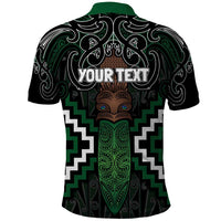 Maori Taiaha Pounamu Whakairo Personalized Polo Shirt Jade Poutama Motifs