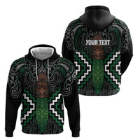 Maori Taiaha Pounamu Whakairo Personalized Zip Hoodie Jade Poutama Motifs