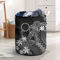 Black Kuki Airani Tapakau Laundry Basket Tribal Anchor Mix Tiare LT7 Black - Polynesian Pride