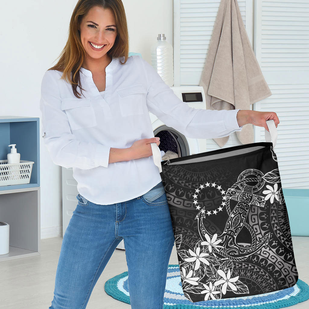 Black Kuki Airani Tapakau Laundry Basket Tribal Anchor Mix Tiare LT7 - Polynesian Pride