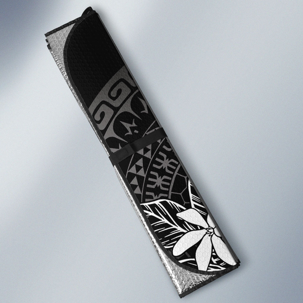 Black Kuki Airani Tapakau Auto Sun Shade Tribal Anchor Mix Tiare