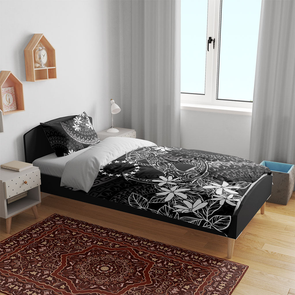 Black Kuki Airani Tapakau Bedding Set Tribal Anchor Mix Tiare