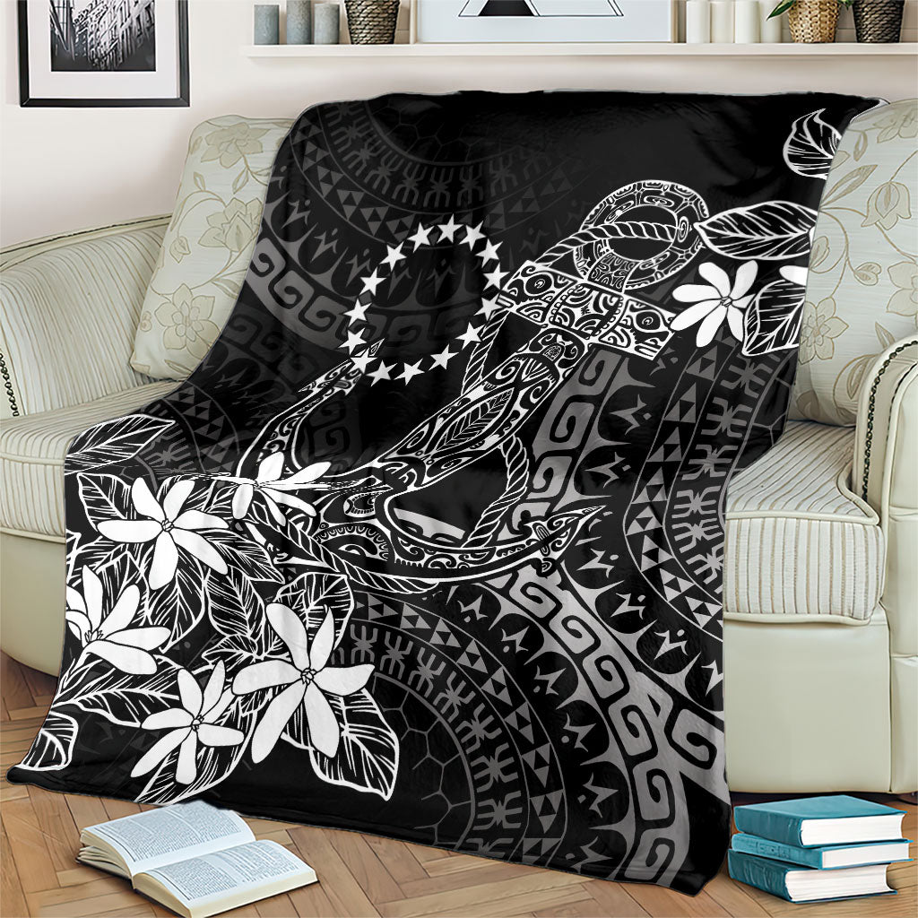 Black Kuki Airani Tapakau Blanket Tribal Anchor Mix Tiare