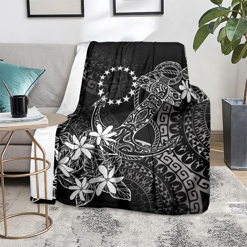 Black Kuki Airani Tapakau Blanket Tribal Anchor Mix Tiare