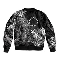 Black Kuki Airani Tapakau Bomber Jacket Tribal Anchor Mix Tiare LT7 - Polynesian Pride