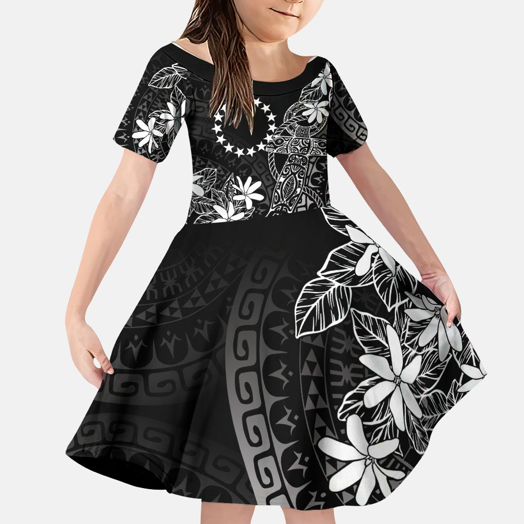 Black Kuki Airani Tapakau Family Matching Puletasi and Hawaiian Shirt Tribal Anchor Mix Tiare