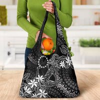 Black Kuki Airani Tapakau Grocery Bag Tribal Anchor Mix Tiare