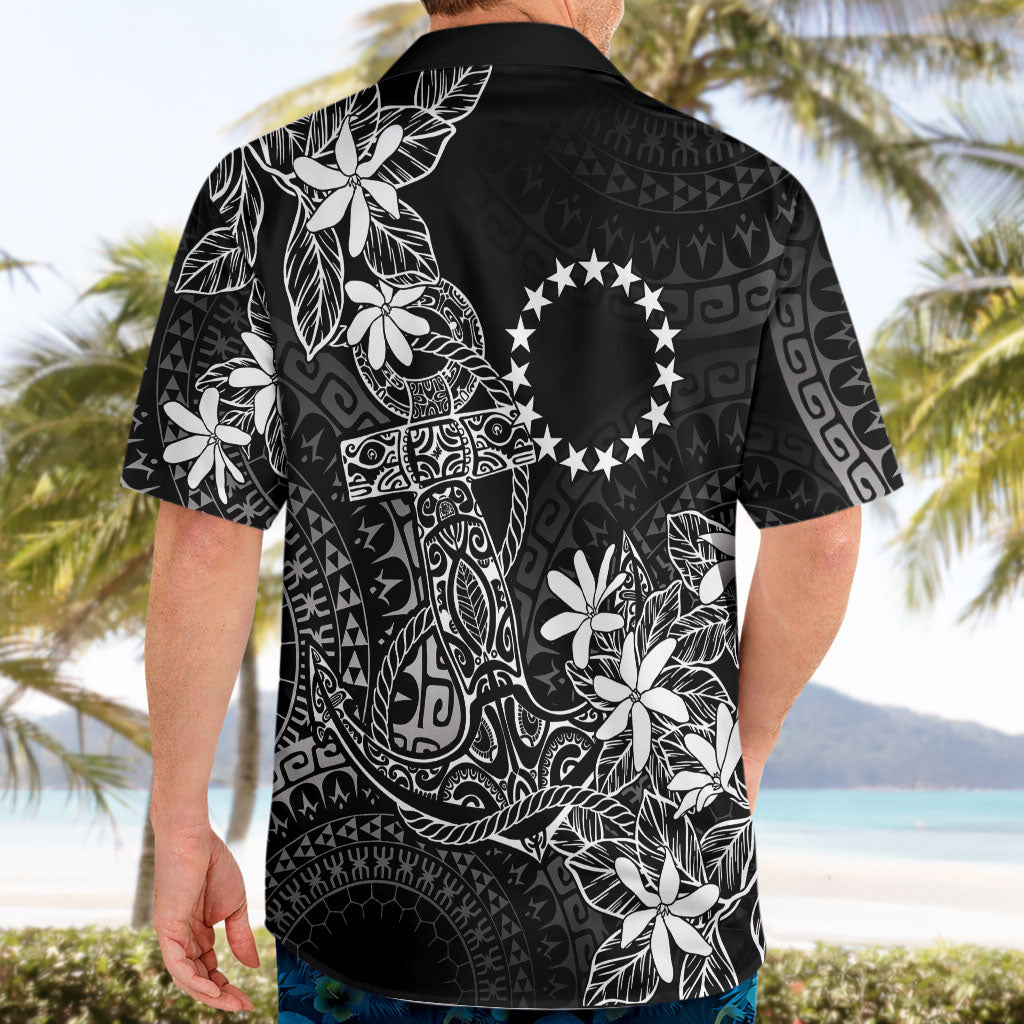 Black Kuki Airani Tapakau Hawaiian Shirt Tribal Anchor Mix Tiare LT7 - Polynesian Pride