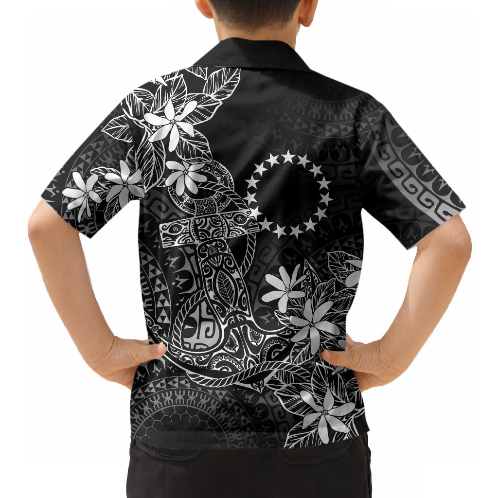 Black Kuki Airani Tapakau Hawaiian Shirt Tribal Anchor Mix Tiare LT7 - Polynesian Pride