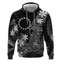 Black Kuki Airani Tapakau Hoodie Tribal Anchor Mix Tiare