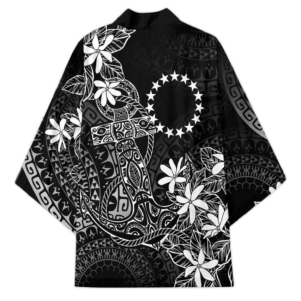 Black Kuki Airani Tapakau Kimono Tribal Anchor Mix Tiare LT7 - Polynesian Pride