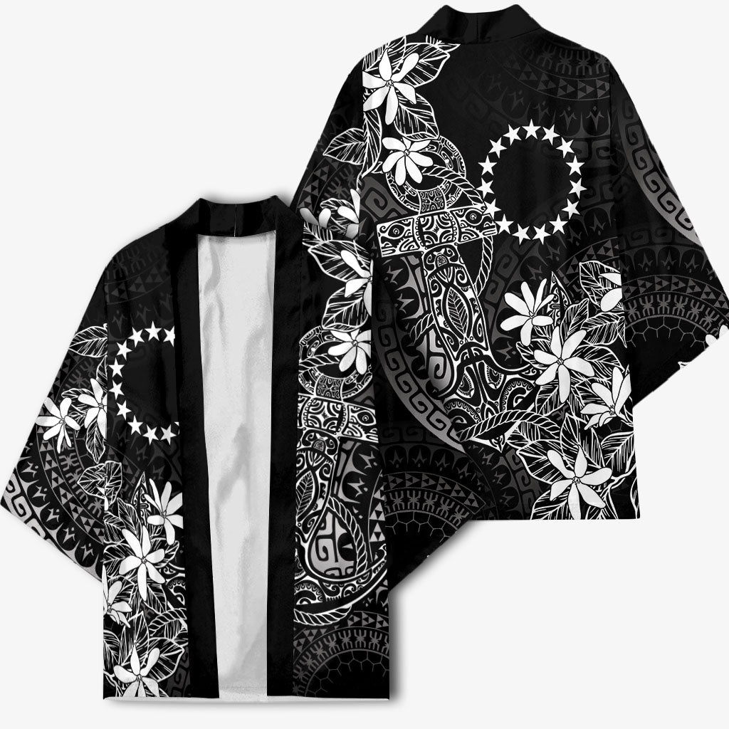 Black Kuki Airani Tapakau Kimono Tribal Anchor Mix Tiare LT7 - Polynesian Pride