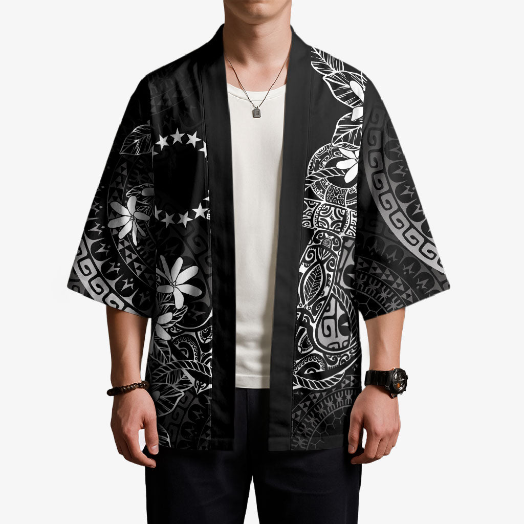 Black Kuki Airani Tapakau Kimono Tribal Anchor Mix Tiare LT7 - Polynesian Pride