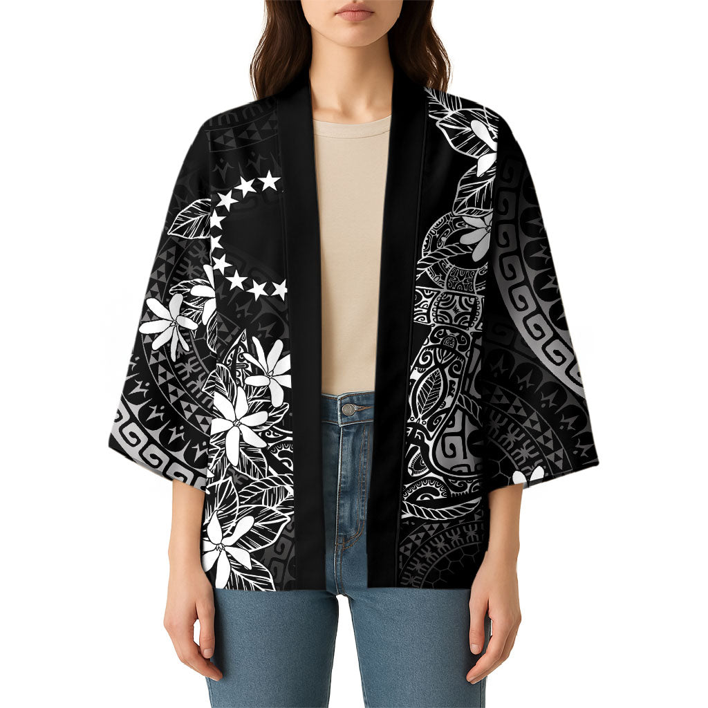 Black Kuki Airani Tapakau Kimono Tribal Anchor Mix Tiare LT7 - Polynesian Pride