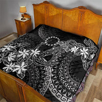 Black Kuki Airani Tapakau Quilt Tribal Anchor Mix Tiare